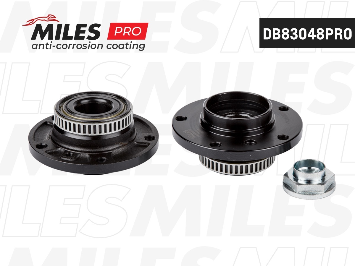 Ступица с подшипником передняя +abs, BMW 3 e36/e46/5 e34/7 E32 86-05. - Miles DB83048PRO