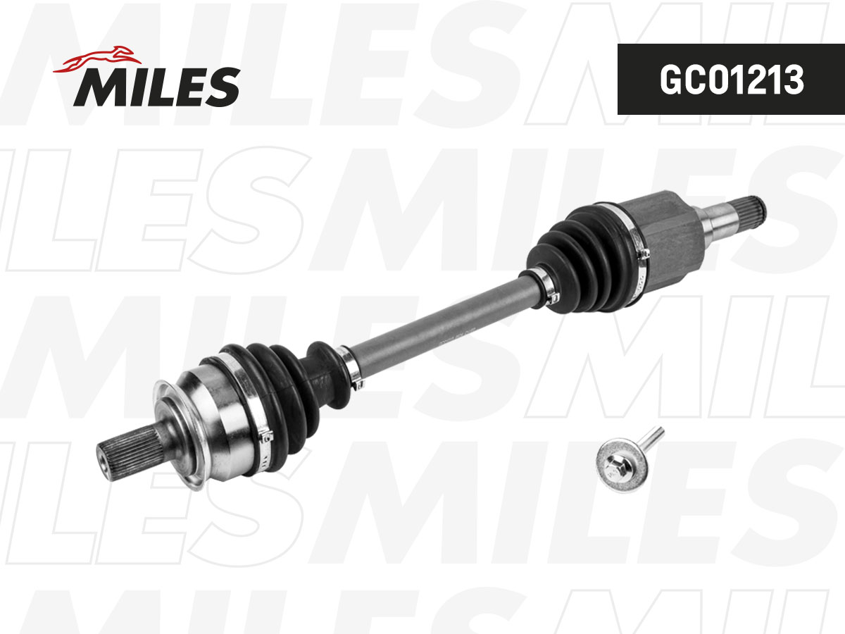 Привод в сборе Ford Focus II (04-12), C-Max (03-10)/ volvo c30, S40 II, V50 (06-12) 1.6t/2.0 5mt/4at лев. - Miles GC01213