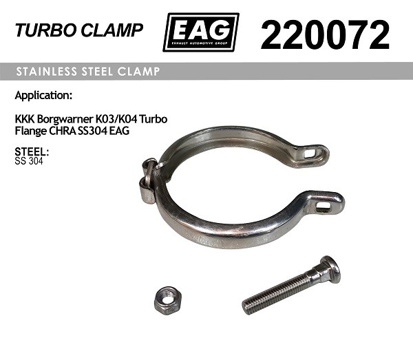 Хомут турбины KKK Borgwarner k03/k04 Turbo Flange chra ss304 - EAG 220072