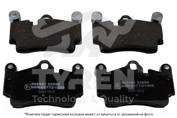Колодки тормозные дисковые | зад | - TYREN TYR1219741
