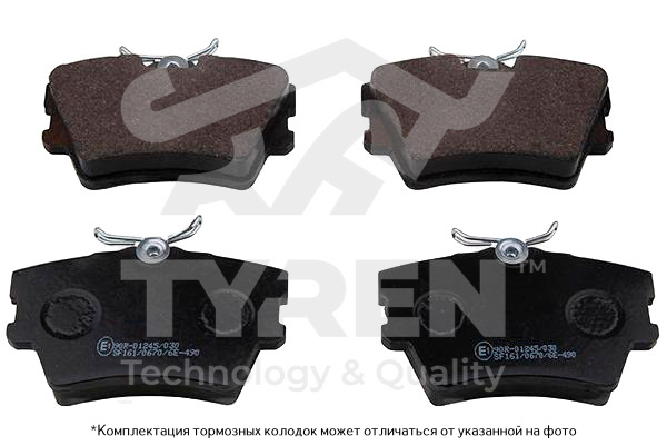 Колодки тормозные дисковые | зад | - TYREN TYR1219381