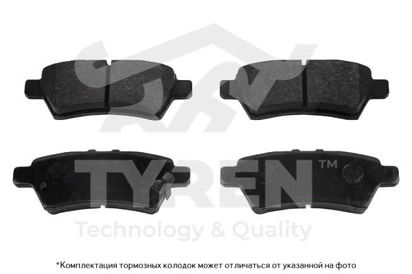 Колодки тормозные дисковые | зад | - TYREN TYR1212191