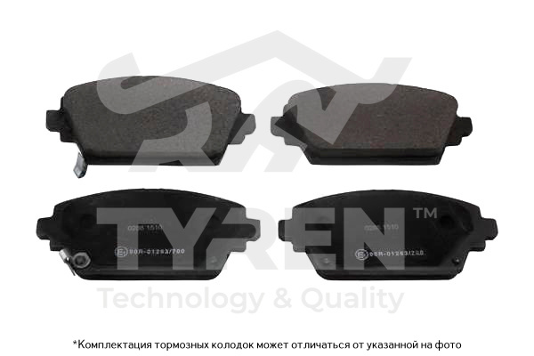 Колодки тормозные дисковые | перед | - TYREN TYR1214041