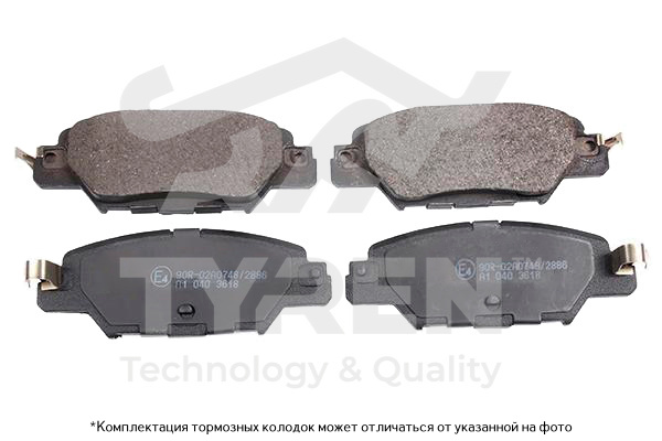 Колодки тормозные дисковые | зад | - TYREN TYR1214991