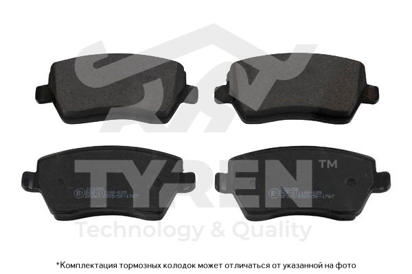 Колодки тормозные дисковые | перед | - TYREN TYR1212121