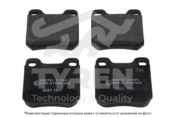Колодки тормозные дисковые | зад | - TYREN TYR1216661