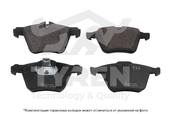 Колодки тормозные дисковые | перед | - TYREN TYR1213611