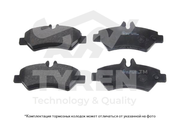 Колодки тормозные дисковые | зад | - TYREN TYR1215551