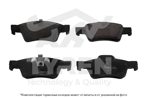 Колодки тормозные дисковые | зад | - TYREN TYR1215531
