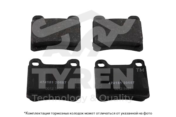 Колодки тормозные дисковые | зад | - TYREN TYR1215091