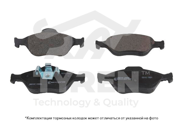 Колодки тормозные дисковые | перед | - TYREN TYR1213481