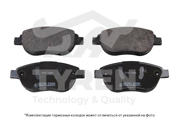 Колодки тормозные дисковые | перед | - TYREN TYR1217411