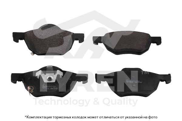 Колодки тормозные дисковые | перед | - TYREN TYR1214081