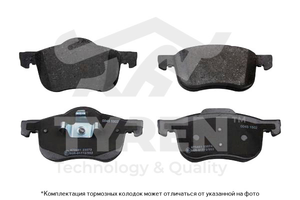 Колодки тормозные дисковые | перед | - TYREN TYR1220121