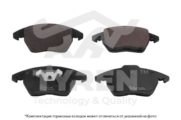 Колодки тормозные дисковые | перед | - TYREN TYR1211491