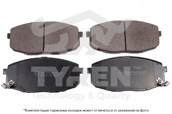 Колодки тормозные дисковые | перед | - TYREN TYR1216401