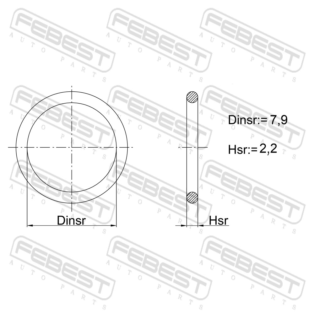 Кольцо уплотнительное 7.9x2.2
