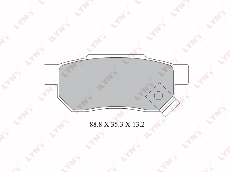 Колодки тормозные дисковые | зад | сервисная упаковка - LYNXauto BD-3428-SP