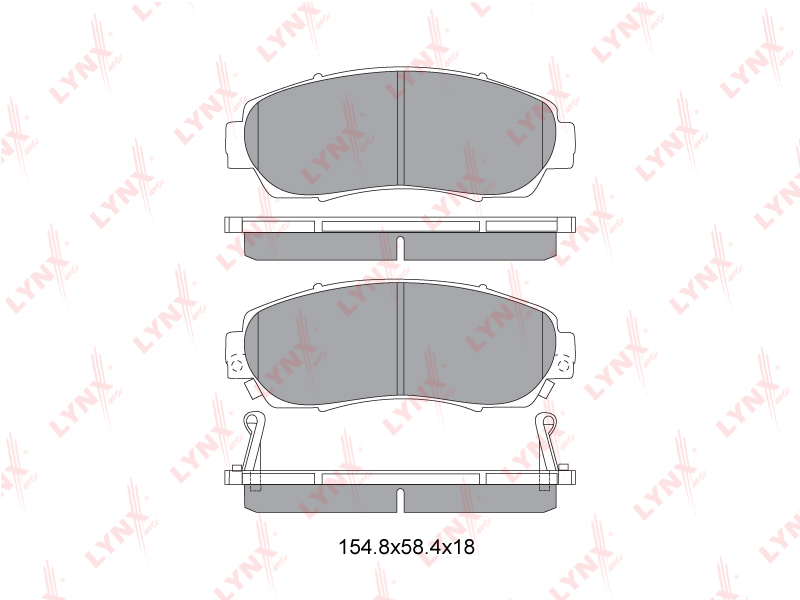Колодки тормозные дисковые | перед | сервисная упаковка - LYNXauto BD-3435-SP