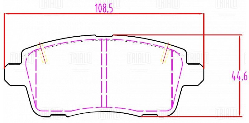 Колодки тормозные дисковые для автомобилей Chery Tiggo 7 (21-) / Chery Tiggo 7 Pro (21-) | зад | - Trialli PF 1073
