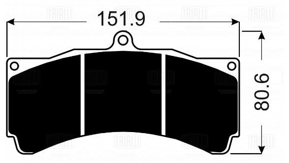 Колодки торм. для а/м с 6-порш. суппортами AP Racing (аналог frp3054) - Trialli PFR 6054