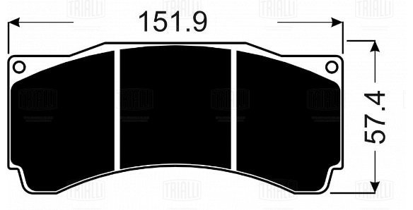 Колодки торм. для а/м с 6-порш. суппортами AP Racing (аналог frp3144) - Trialli PFR 6144