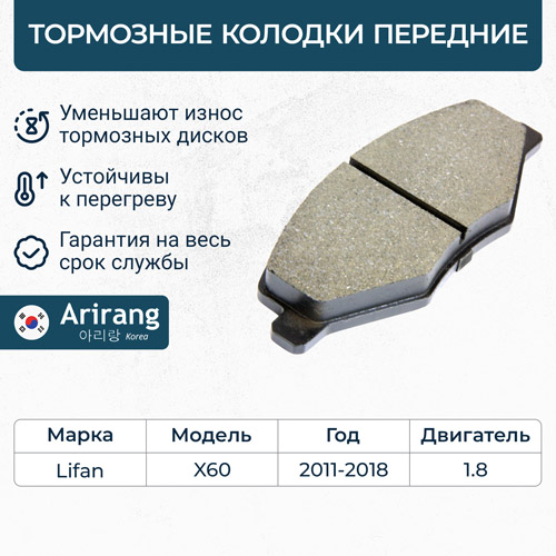Колодки дискового тормоза перед.