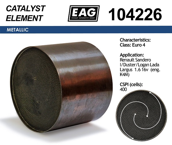 Каталитический блок Euro 4 - EAG 104226