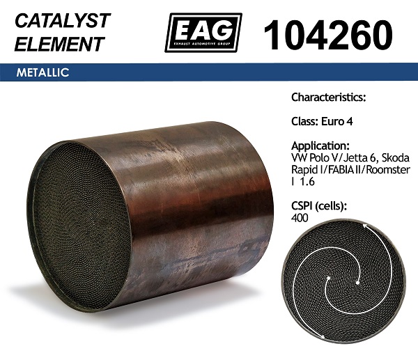 Каталитический блок Euro 4 - EAG 104260