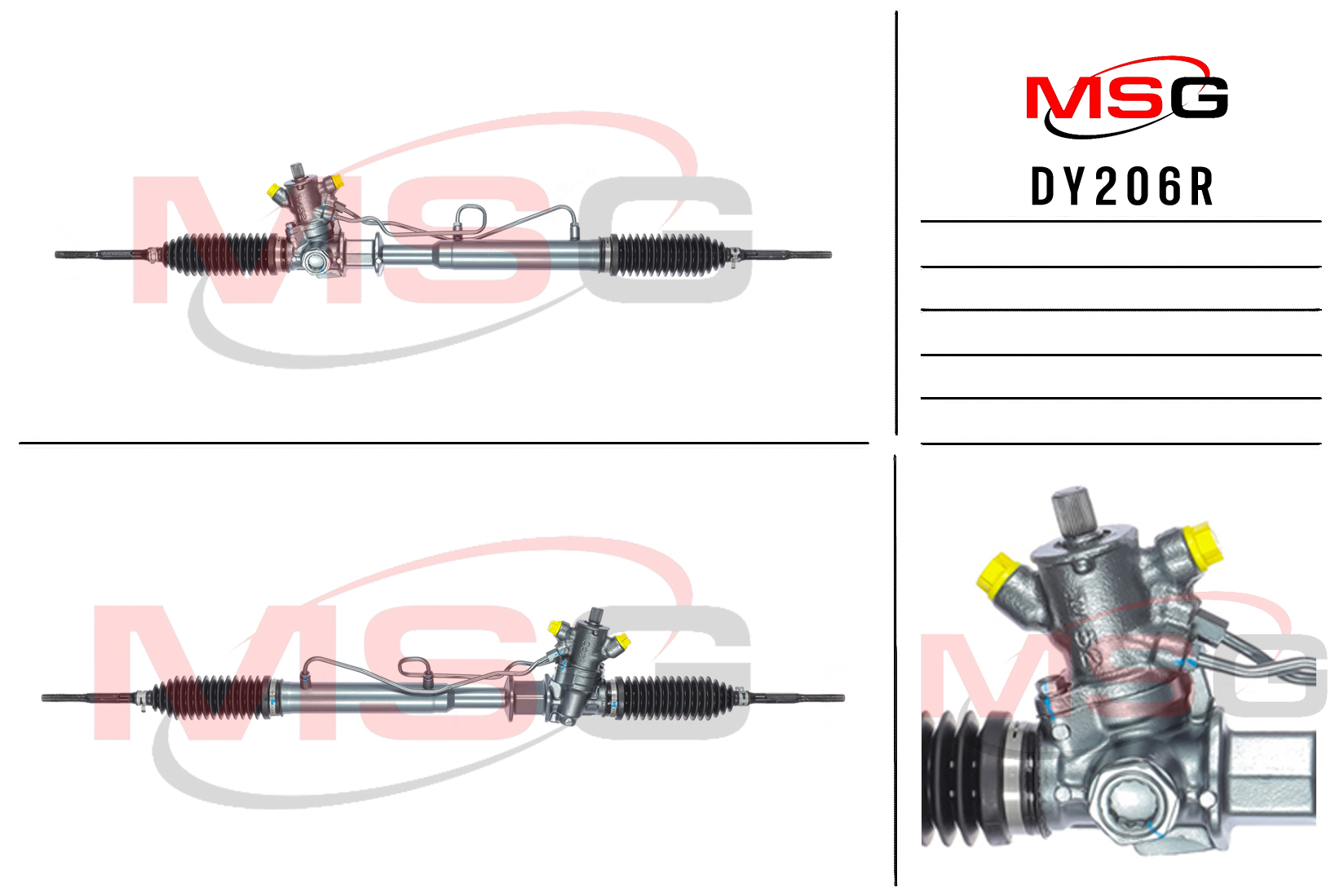 Рулевая рейка с ГУР восстановленная Daihatsu Charade 1993-2000, Daihatsu Gran Move 1996-2002 - MSG Rebuilding DY206R
