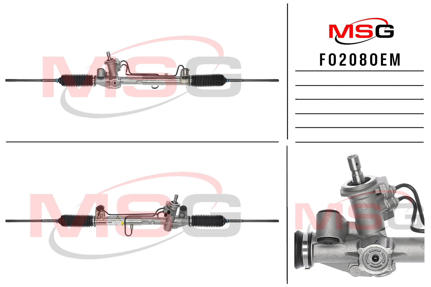 Рулевая рейка с ГУР новая оригинальная Ford Focus 1998-2004 - MSG FO208OEM