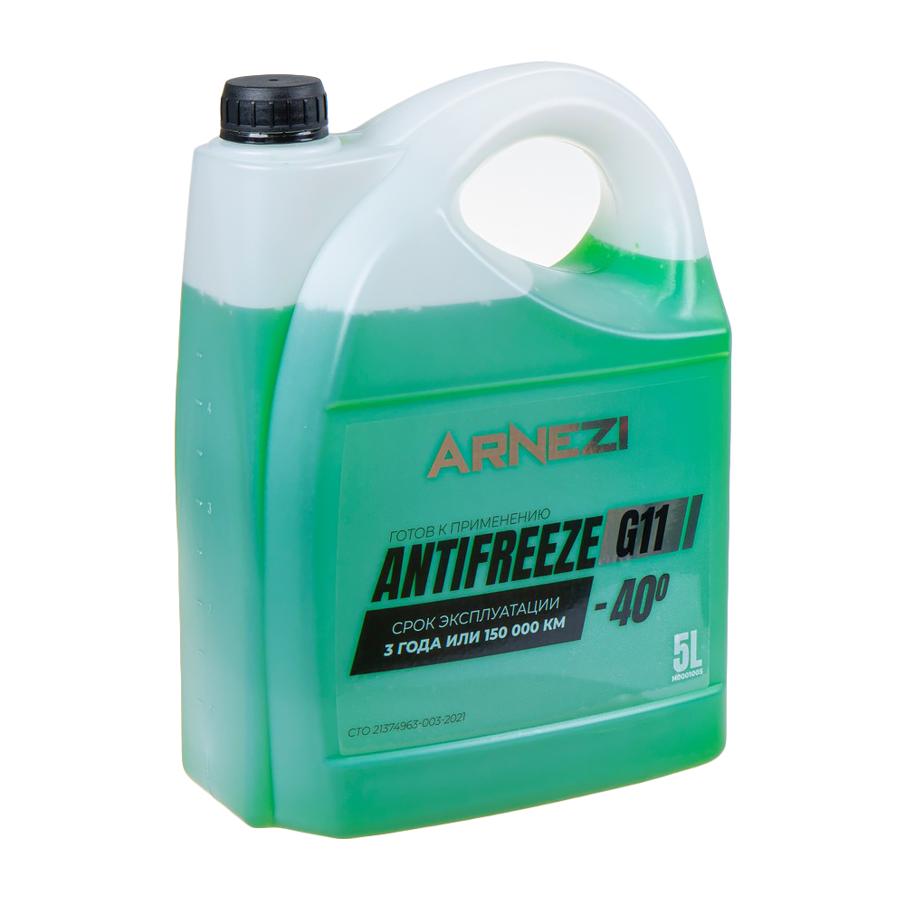 Антифриз Green G11 готовый -40 зеленый 5 л - ARNEZI N0001005