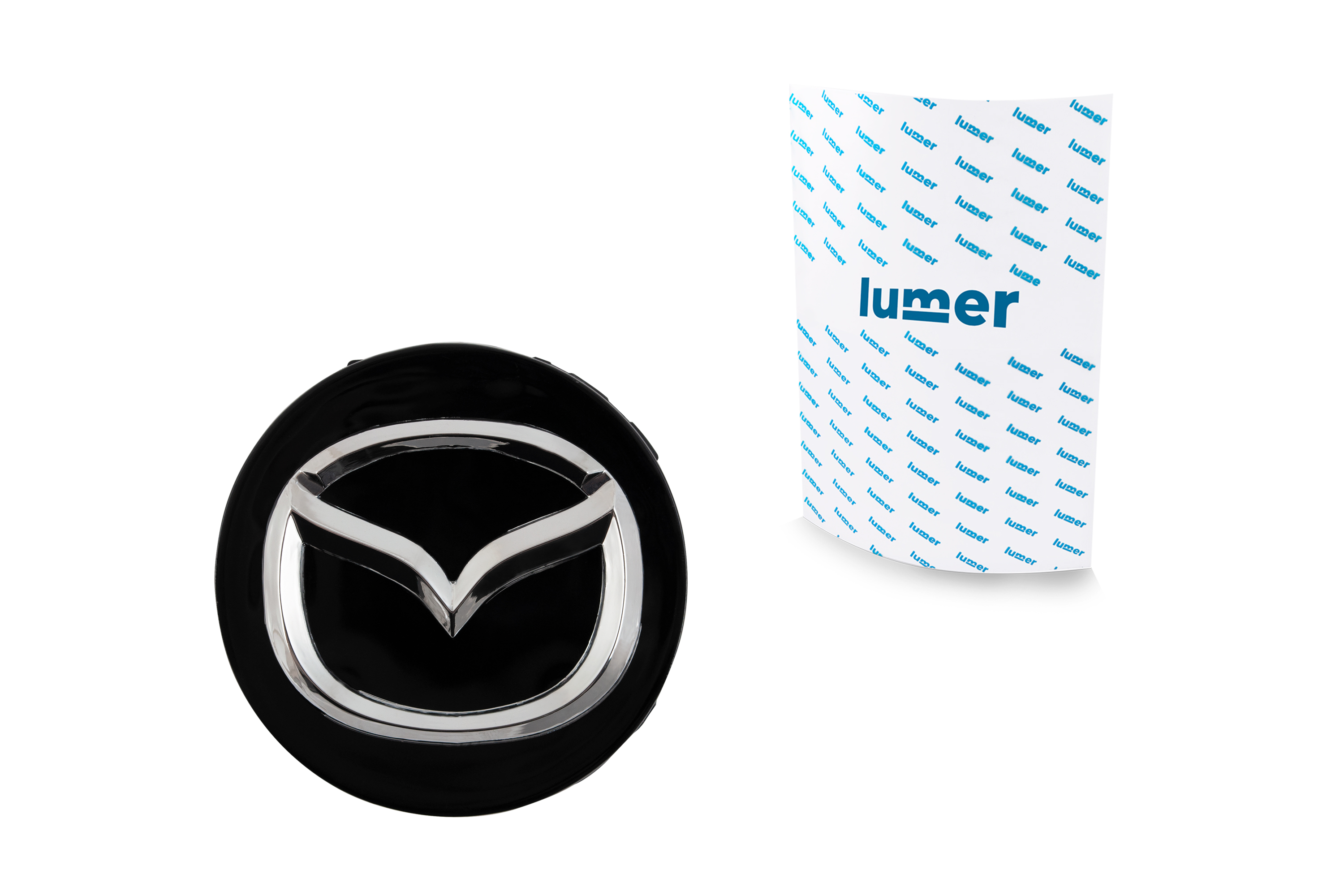 Центральная заглушка литого диска (черный) Mazda kd5137190 (Новый) - Lumer LM00172