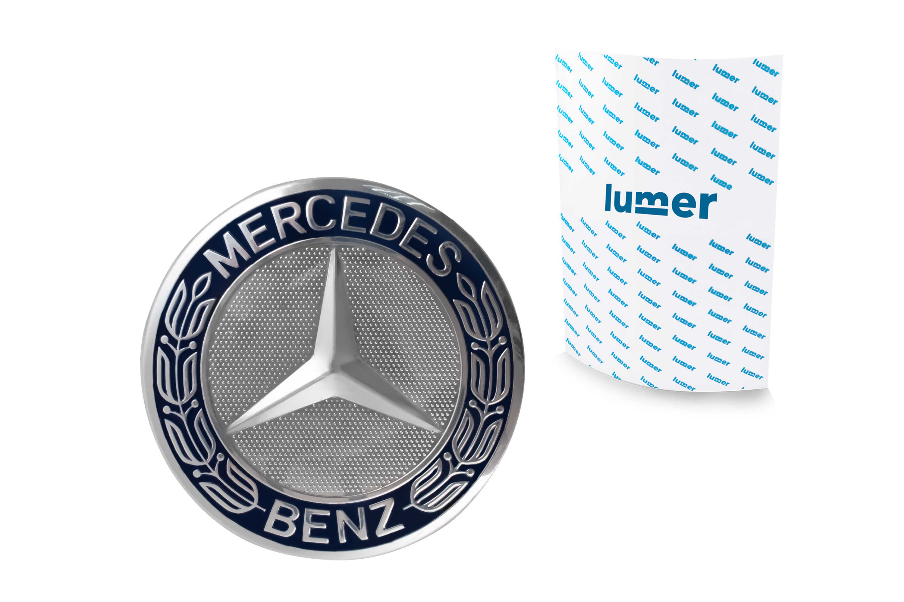 Центральная заглушка литого диска (Звезда с лавровым венком) Mercedes-Benz a17140001255337, a17140001259040, a22040001259283, b66470120, b66470200, b66470210, 1714000125 - Lumer LM00163