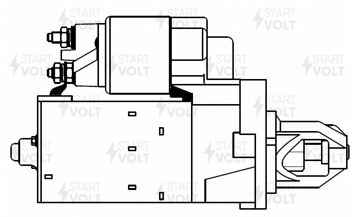Стартер для автомобилей Mercedes-Benz m w163 (98-) 3.2i/E w212 (02-) 2.6i/3.2i 1,4кВт - STARTVOLT LSt 1507