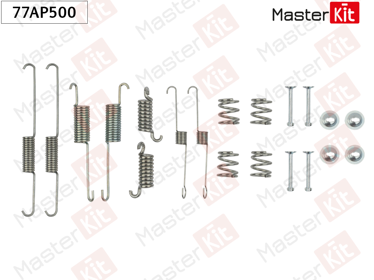Комплект установочный барабанных колодок | зад прав/лев | - Master KiT 77AP500