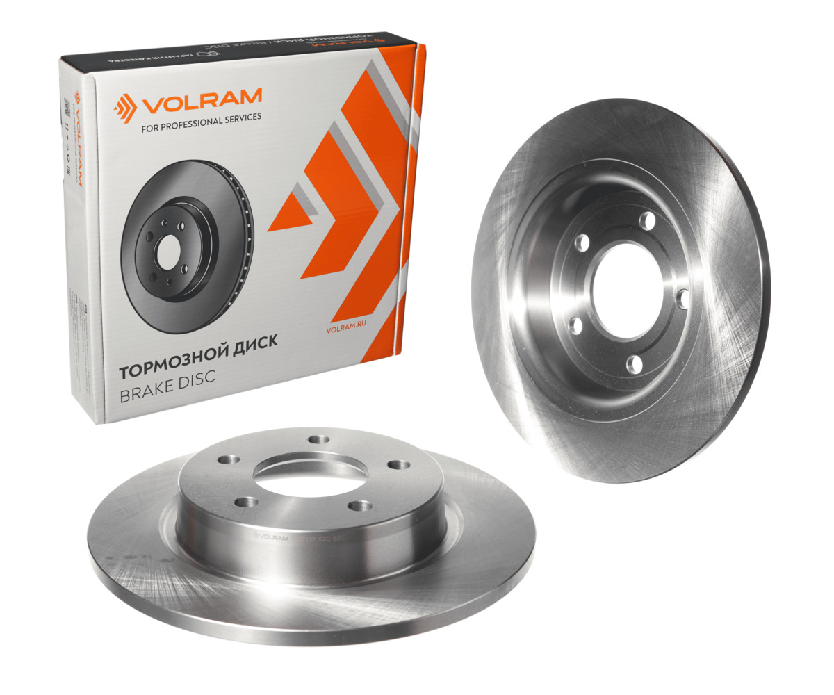 Диск тормозной для а/м mazda 3 BK, BL (03-09), 5 CR, CW (05-), D=280mm, () | зад прав/лев | - VOLRAM VR27137