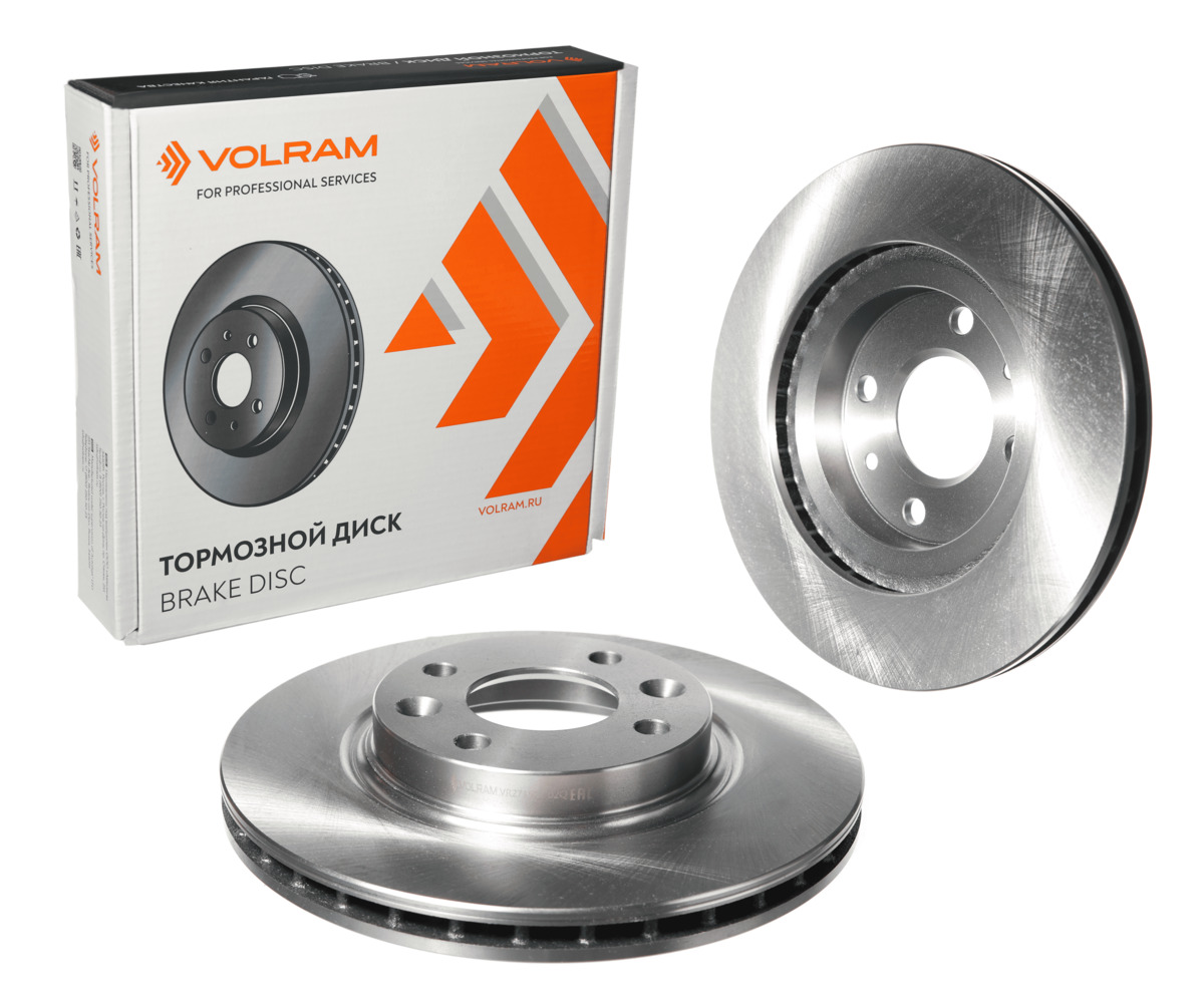 Диск тормозной для а/м VW polo sedan RUS 1KT (10-), D=230mm, () | зад прав/лев | - VOLRAM VR27153