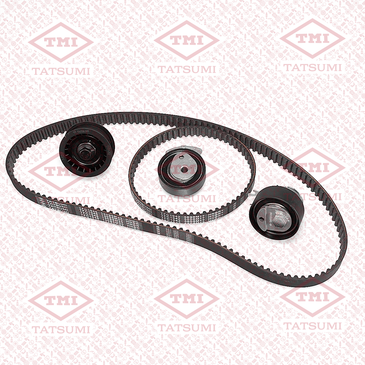 Комплект грм, ремень 2шт. [130 зуб.,20mm / 58 зуб.,17mm] + 3 ролика - TATSUMI TFE1018