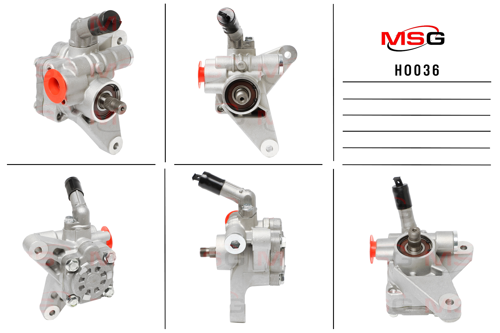 Насос ГУР новый acura MDX 2001-2006, Honda Pilot 2002-2007 - MSG HO036
