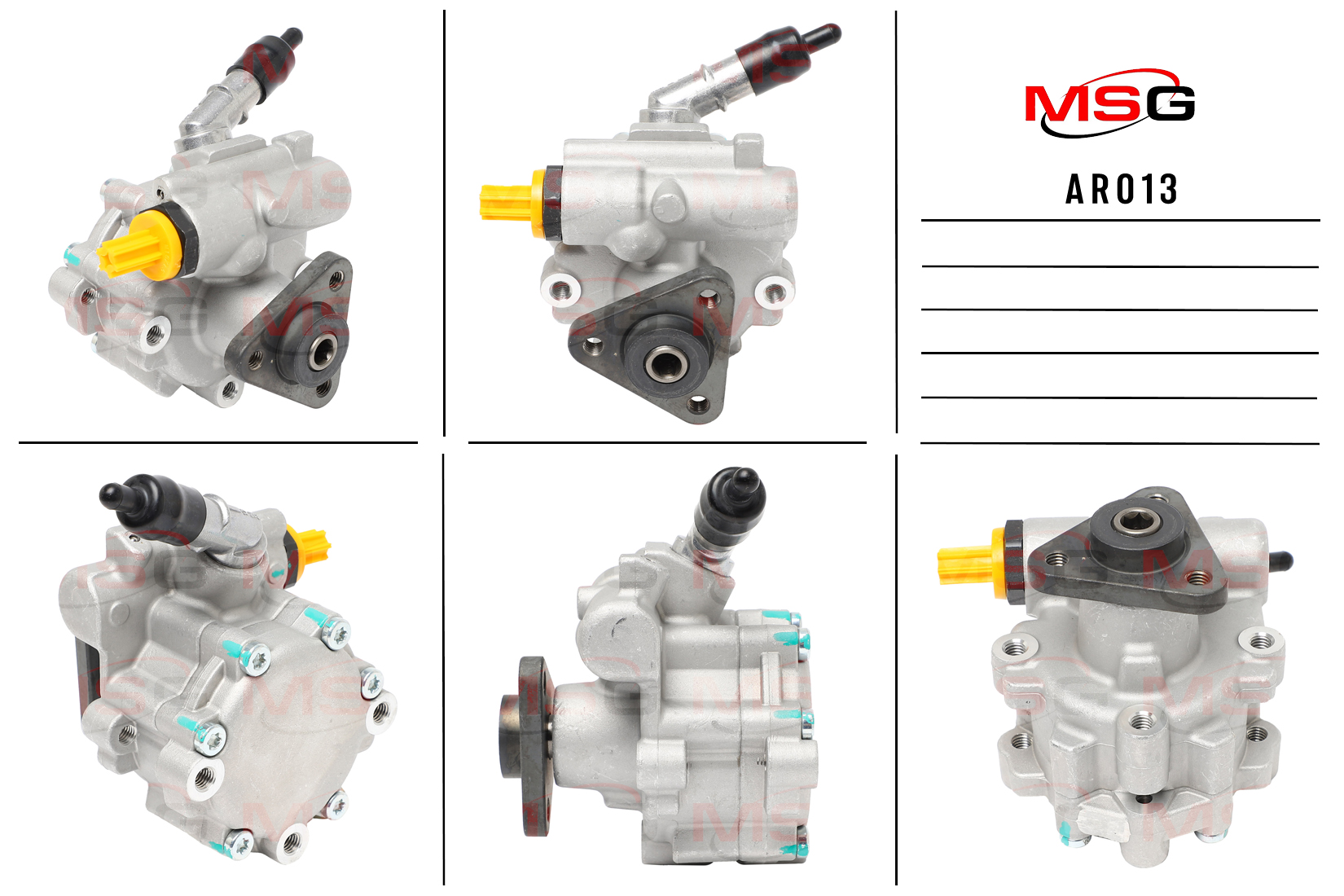 Насос ГУР новый Alfa Romeo 147 2001-, Alfa Romeo 156 2000-2005 - MSG AR013
