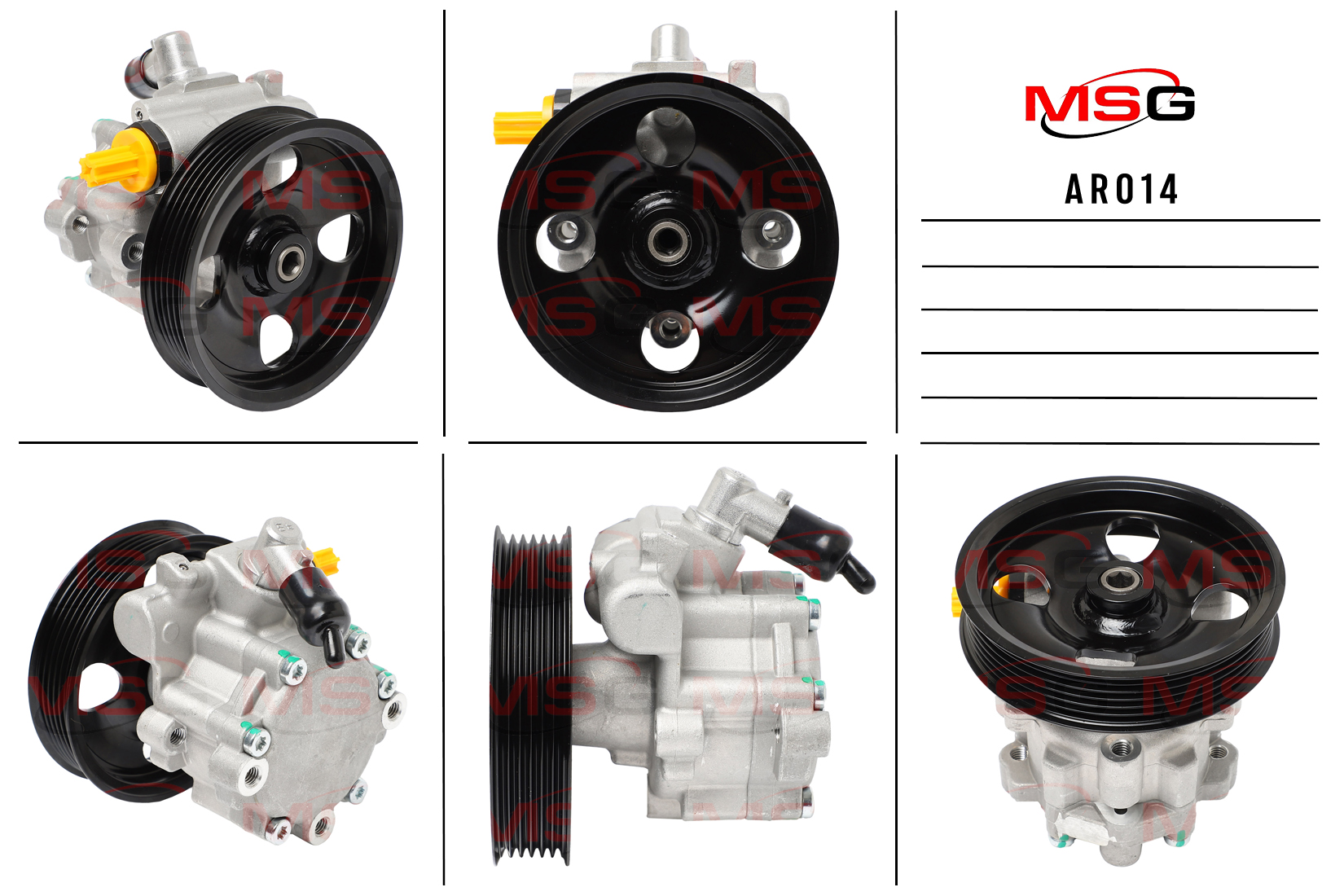 Насос ГУР новый Alfa Romeo 159 2005-, Alfa Romeo Brera 2006-2010, Alfa Romeo Spider 2006- - MSG AR014