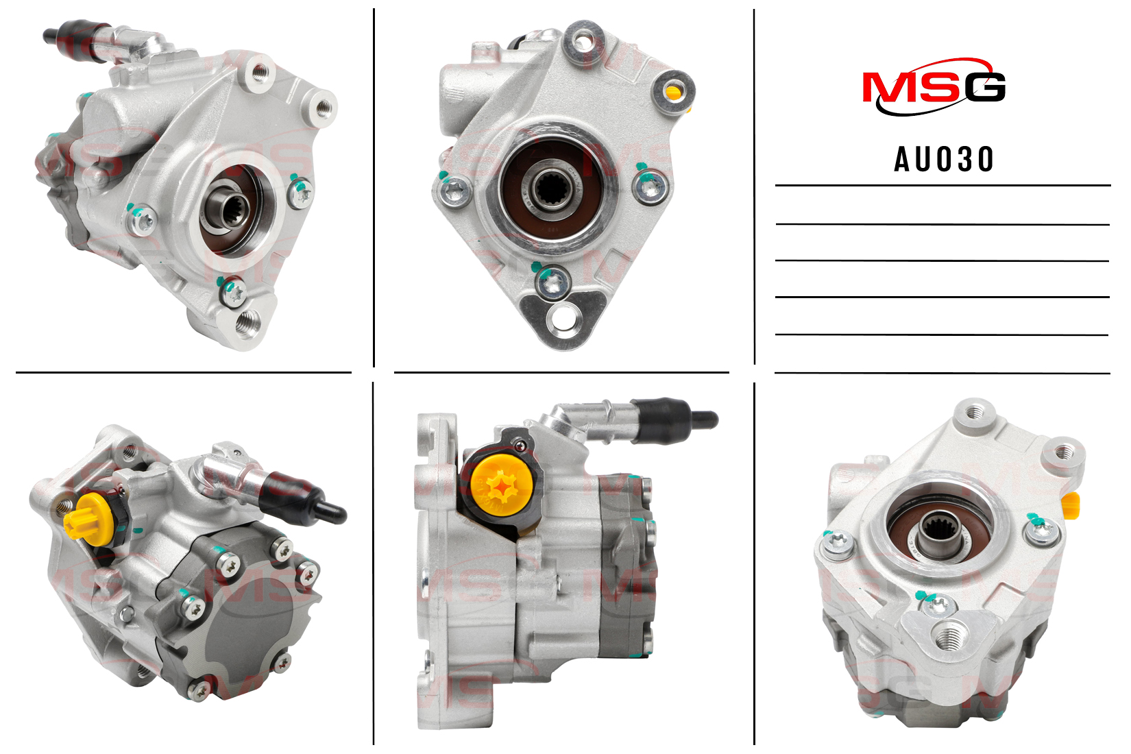 Насос ГУР новый audi A6 / A6 Avant 2004-2010, audi A6 Allroad 2006- - MSG AU030