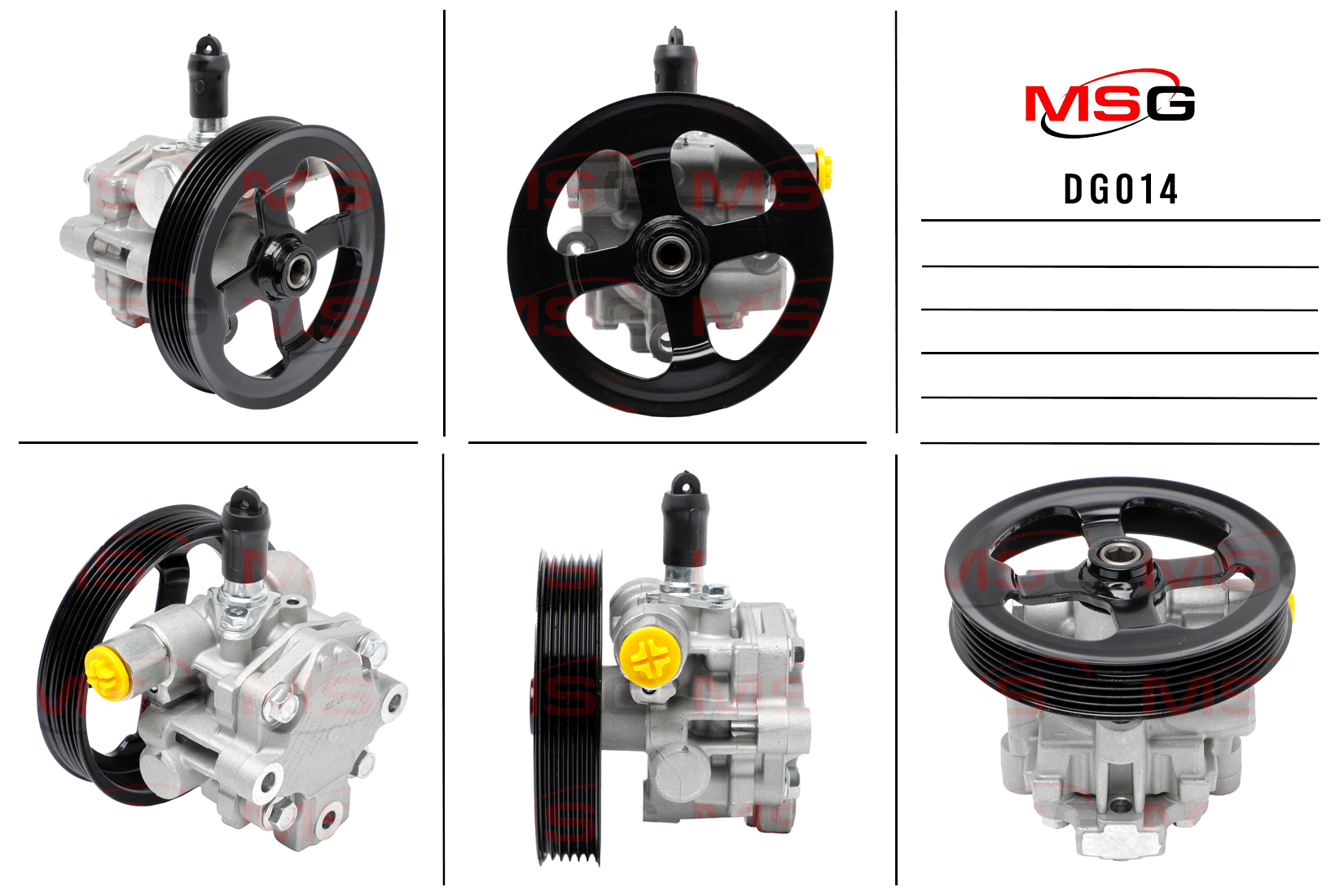 Насос ГУР новый Dodge Journey 2009-, Dodge Avenger 2007-, Chrysler Sebring 2007- - MSG DG014