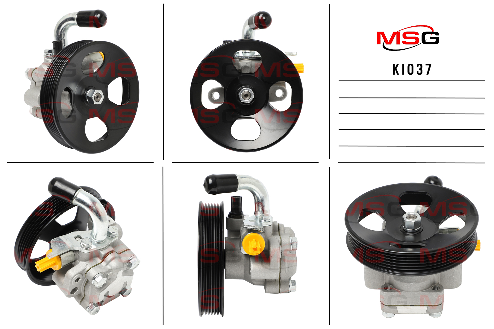 Насос ГУР новый KIA Optima 2006-2008, KIA Magentis 2005-2010, KIA Carens III 2006- - MSG KI037