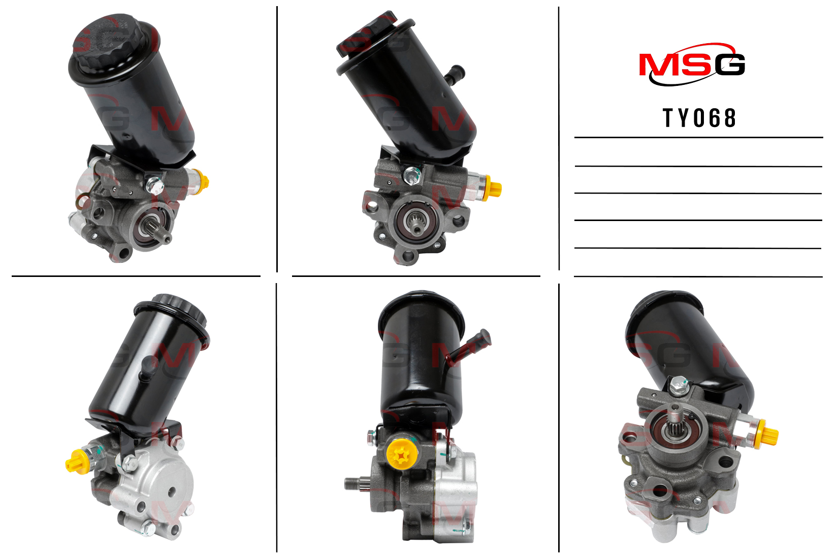 Насос ГУР новый Lexus SC 300/400 1991-2000, Toyota Soarer 1991–2000, Toyota Supra 1993-2002 - MSG TY068