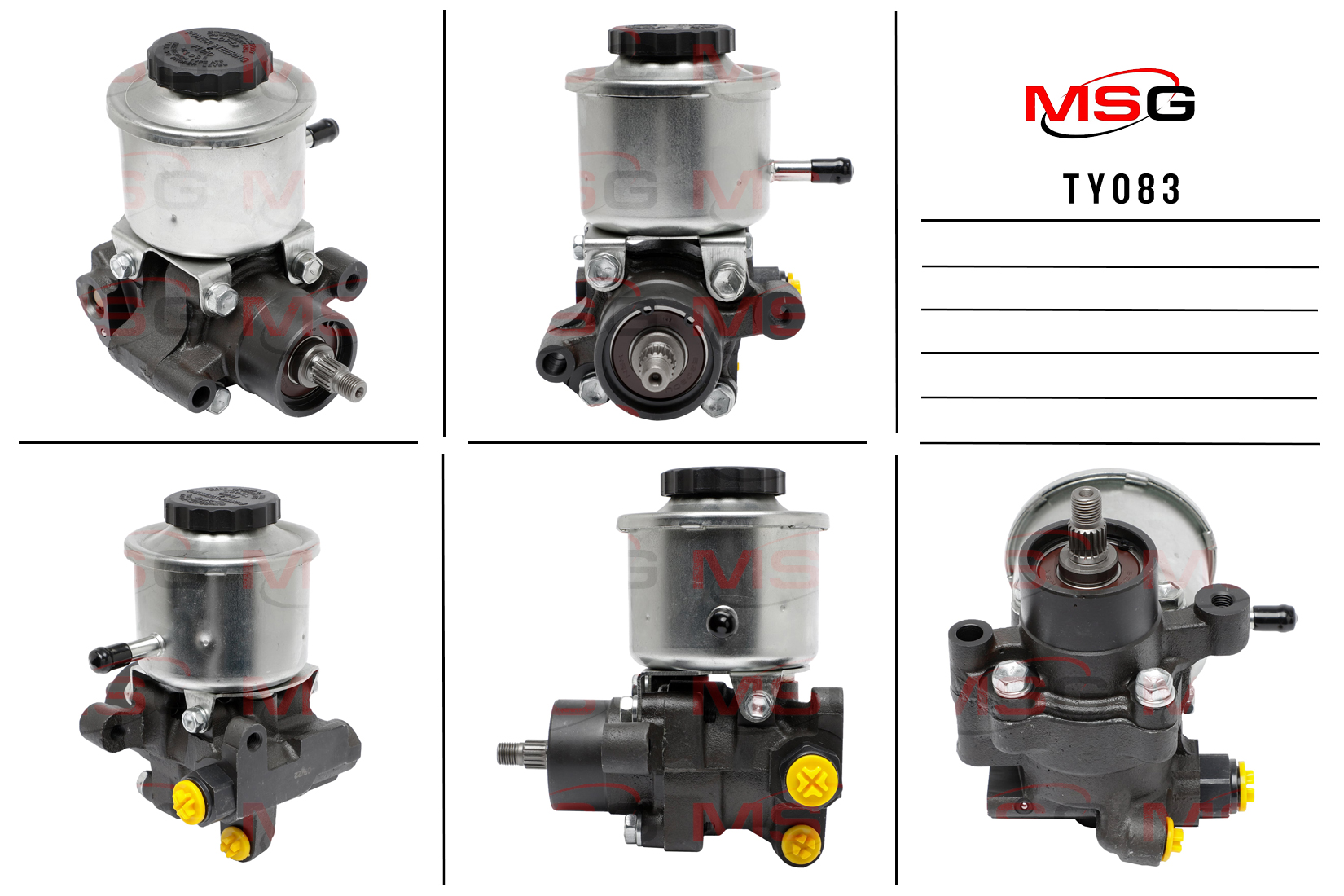 Насос ГУР новый oyota hilux 1984-1998, Toyota Mark II (gx90,lx90,sx90,jzx9) 1992 - 1996, Toyota c - MSG TY083