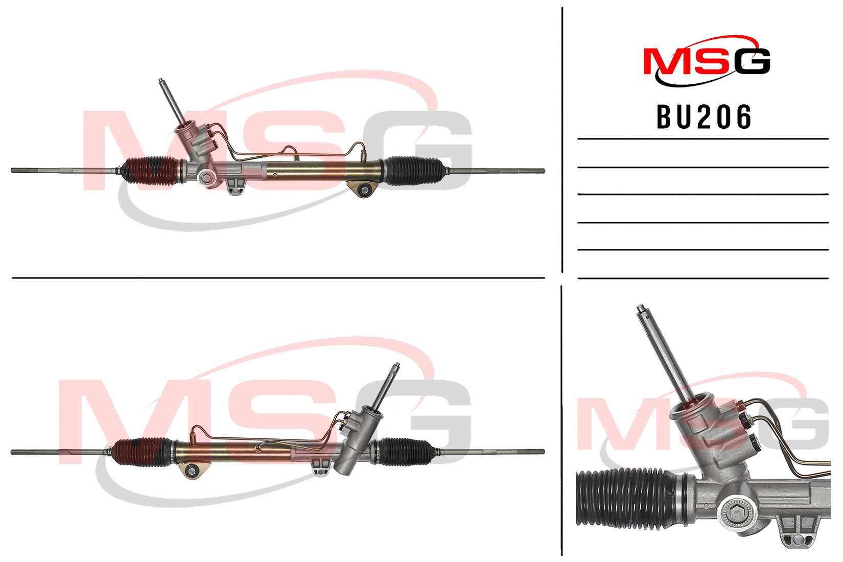 Рулевая рейка c ГУР новая Buick GL8 2002- - MSG BU206