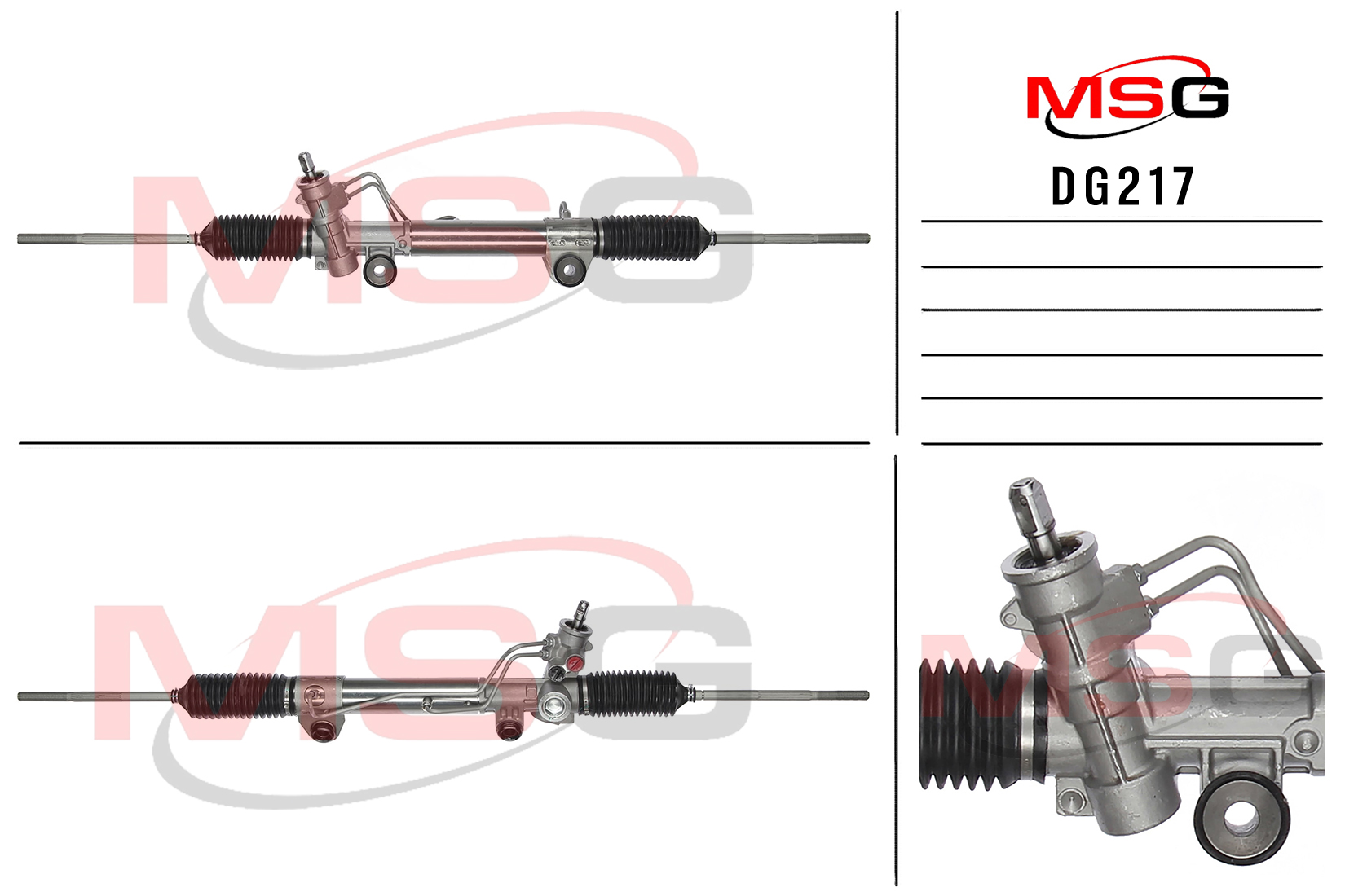 Рулевая рейка c ГУР новая Dodge Dakota 2000-2004, Dodge Durango 2000-2003 - MSG DG217
