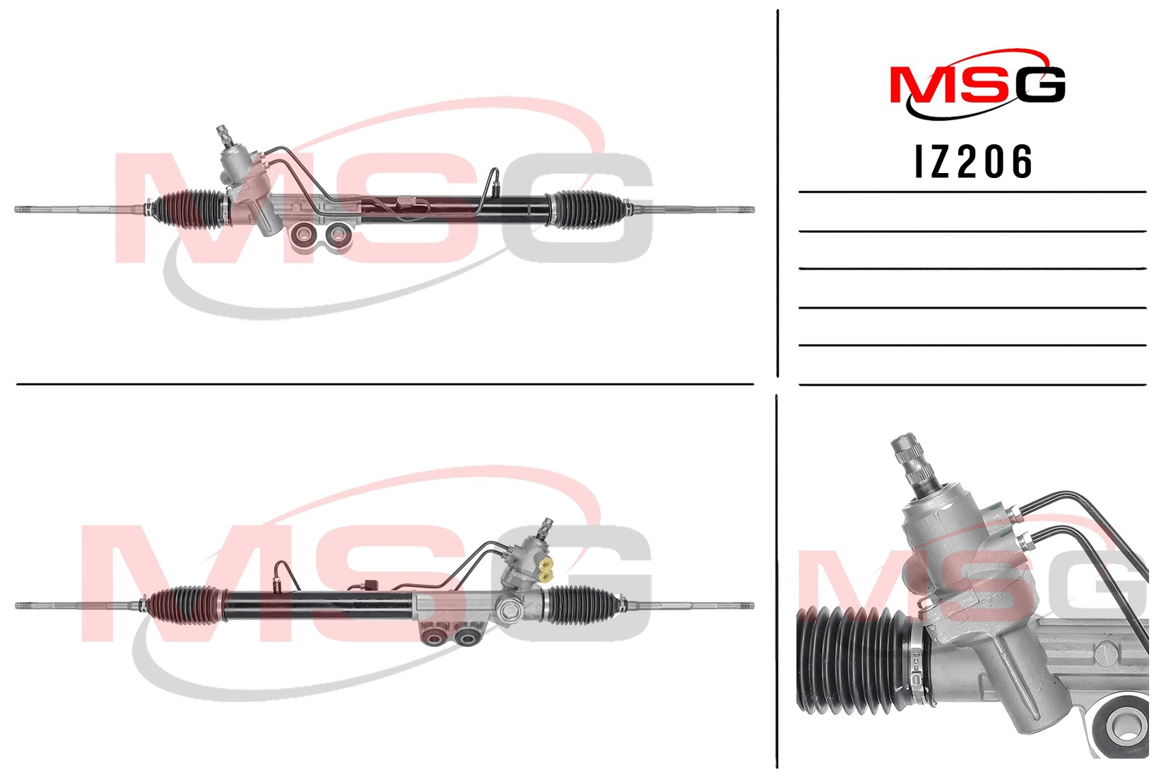 Рулевая рейка c ГУР новая isuzu d-max 2012- - MSG IZ206